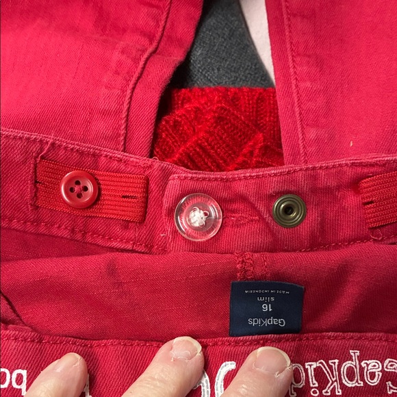 GAP Kids 1969 Vibrant Red Bell Bottom Jeans - Picture 9 of 10